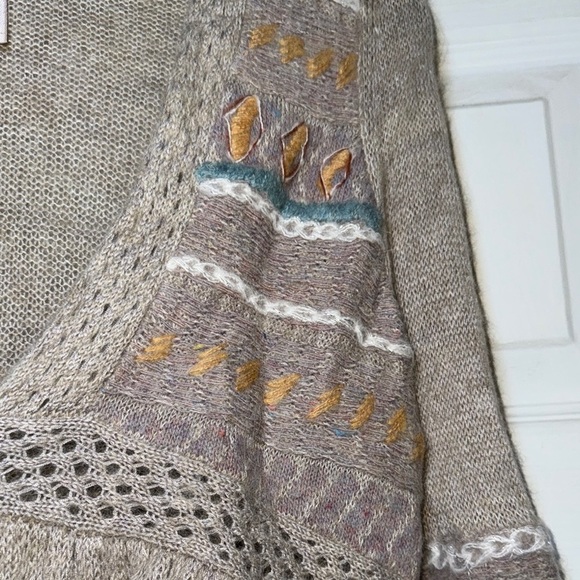 Free People Oversized Boho Knit Tunic Sweater Gray Size Small - Picture 11 of 13